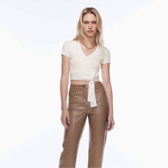 Aritzia Wilfred All Tied Up Sweater - Light Birch - Picture 6 of 7